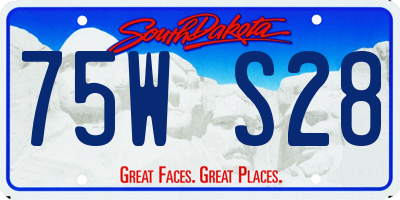 SD license plate 75WS28