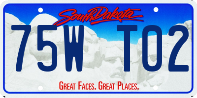 SD license plate 75WT02