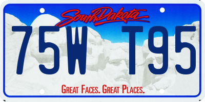 SD license plate 75WT95