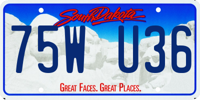 SD license plate 75WU36