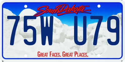 SD license plate 75WU79