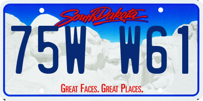 SD license plate 75WW61