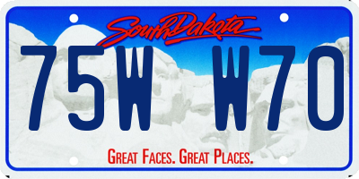 SD license plate 75WW70