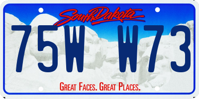 SD license plate 75WW73