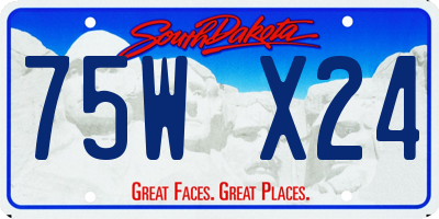 SD license plate 75WX24