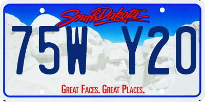 SD license plate 75WY20