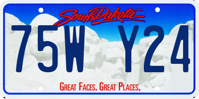 SD license plate 75WY24