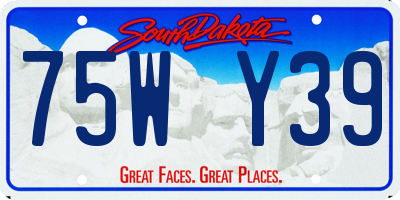 SD license plate 75WY39
