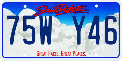 SD license plate 75WY46