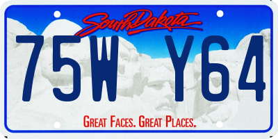 SD license plate 75WY64