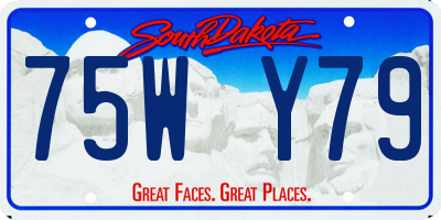 SD license plate 75WY79
