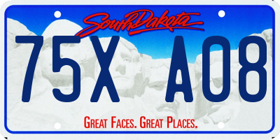 SD license plate 75XA08