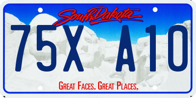 SD license plate 75XA10