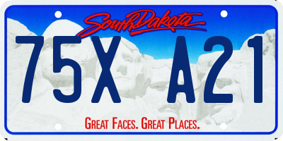 SD license plate 75XA21