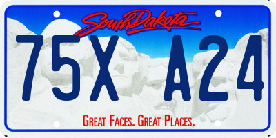 SD license plate 75XA24