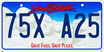 SD license plate 75XA25