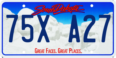 SD license plate 75XA27