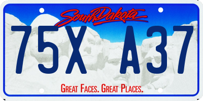 SD license plate 75XA37