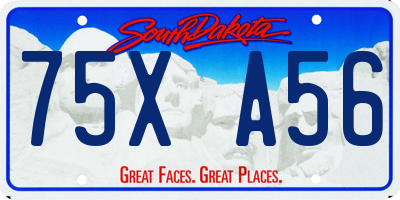 SD license plate 75XA56