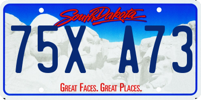 SD license plate 75XA73