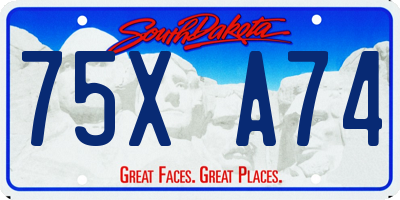 SD license plate 75XA74