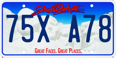 SD license plate 75XA78