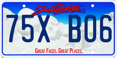 SD license plate 75XB06