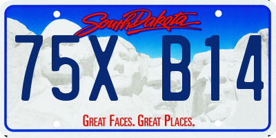 SD license plate 75XB14