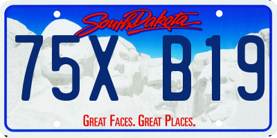SD license plate 75XB19