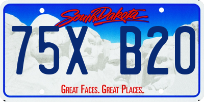 SD license plate 75XB20