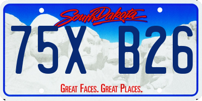 SD license plate 75XB26