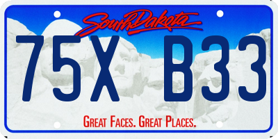 SD license plate 75XB33