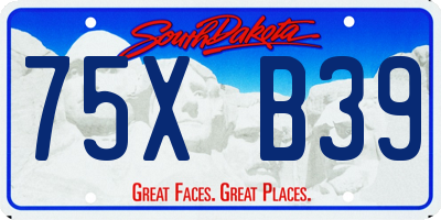 SD license plate 75XB39