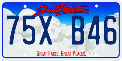 SD license plate 75XB46