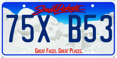SD license plate 75XB53