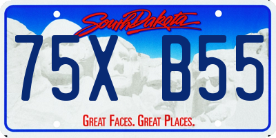 SD license plate 75XB55