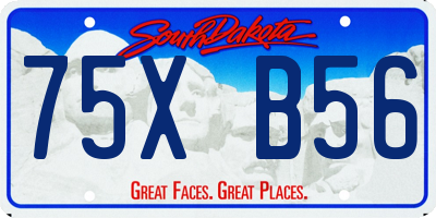 SD license plate 75XB56