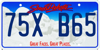 SD license plate 75XB65