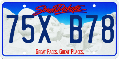 SD license plate 75XB78