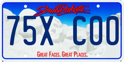 SD license plate 75XC00