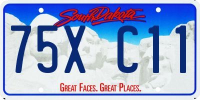 SD license plate 75XC11