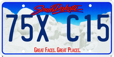 SD license plate 75XC15