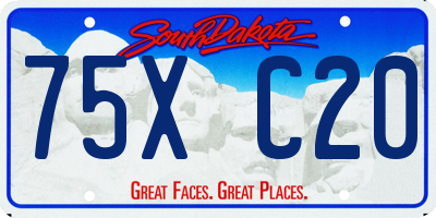 SD license plate 75XC20