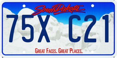 SD license plate 75XC21