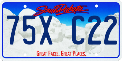 SD license plate 75XC22