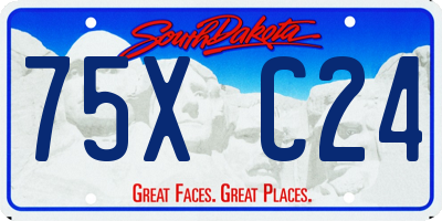 SD license plate 75XC24