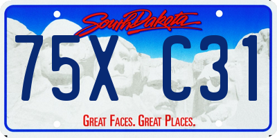 SD license plate 75XC31