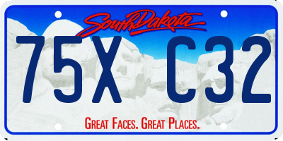 SD license plate 75XC32
