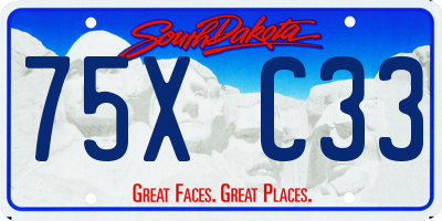 SD license plate 75XC33