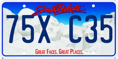 SD license plate 75XC35